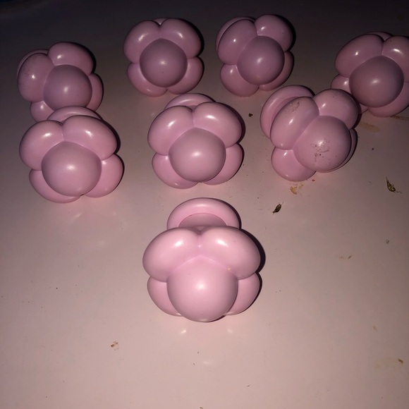 Ikea Skulptur Pink Porcelain Curtain Rod Finial . Could be used as handles-used - Picture 9 of 13